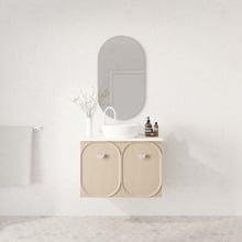 Port 750mm Wall Hung Single Vanity with Solid Surface Countertop